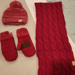 C.C Kids Dark Pink Winter Set